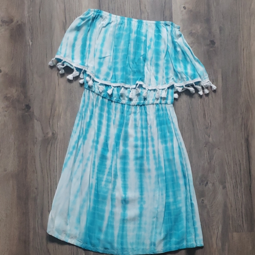 Santiki by Travida Strapless Dress Tiffany Tie dye